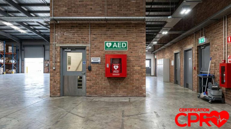 AED Emergency Equipment in Durham Facility.