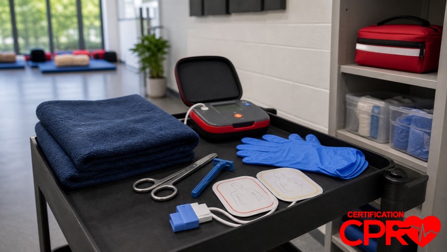 AED training supplies for special situations in CPR classes in Durham.