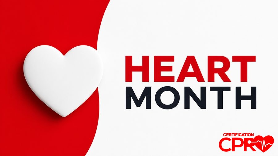 Heart Month awareness graphic for CPR readiness in Durham.